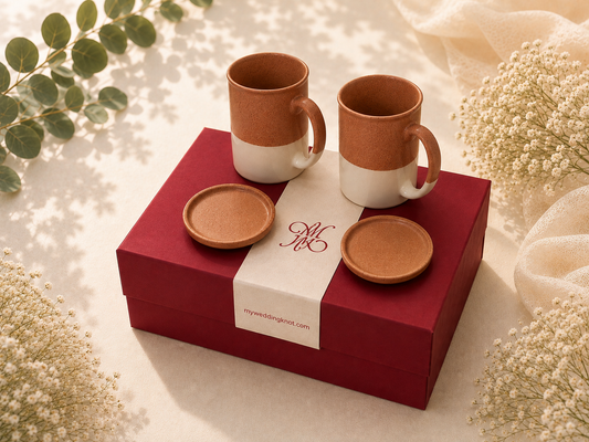 Premium Ceramic Mug Gift Set with Luxury Magnetic Gift Box | Wedding Gift | MyWeddingKnot